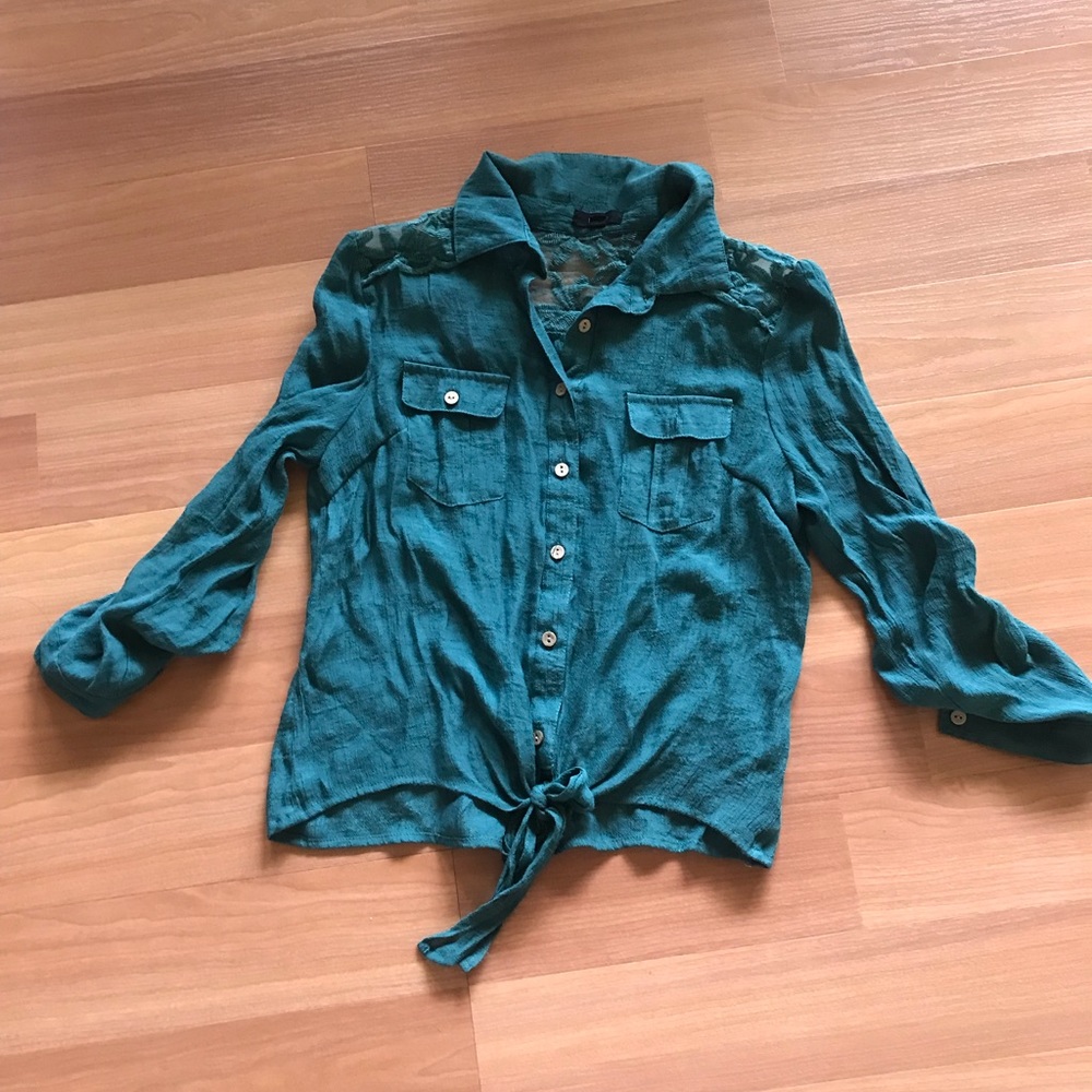 Mine hunter green top